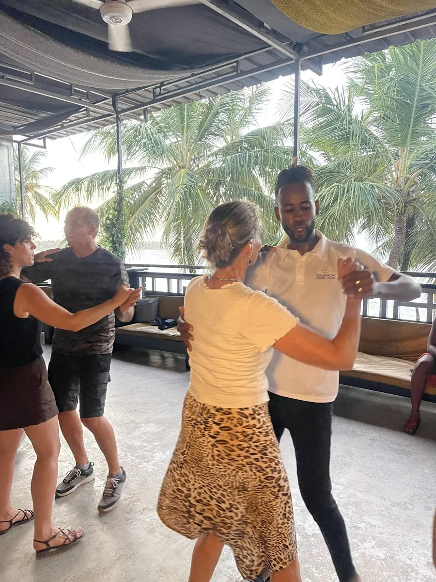 Cesar teaching a bachata class in Cabarete